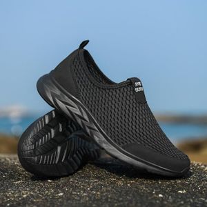 MOCASSIN Allblack Mocassins Légers En Maille Pour Hommes, C