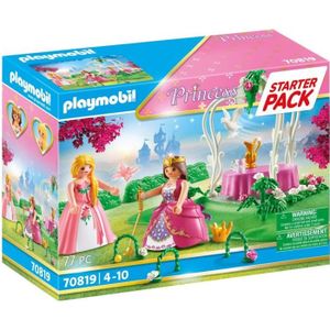 UNIVERS MINIATURE PLAYMOBIL - 70819 - Starter Pack - Princesses et jardin fleuri - 2 personnages, table et accessoires