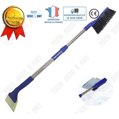 Balai à Neige 3 En 1 Extensible Pour Voiture - Gratte-Givre, Brosse Et Raclette