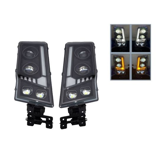 Générique 2 Phares Avant Full LED 24V Avec Feu Diurne DRL Clignotant