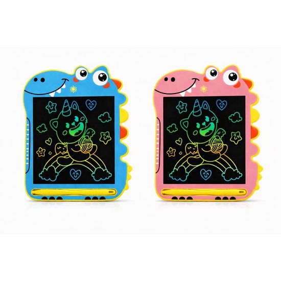 Tablette D’écriture LCD 10 Pouces – YOUANG – Dinosaure – éducatif – Effaçable – Pour 2 à 7 Ans (rose)