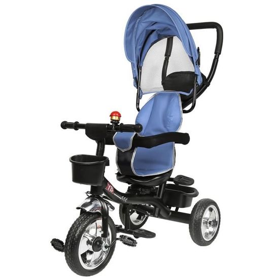 Tricycle enfant évolutif 4 en 1 réglable pliable alu. PP - Bleu - Kiabi -  62.90€