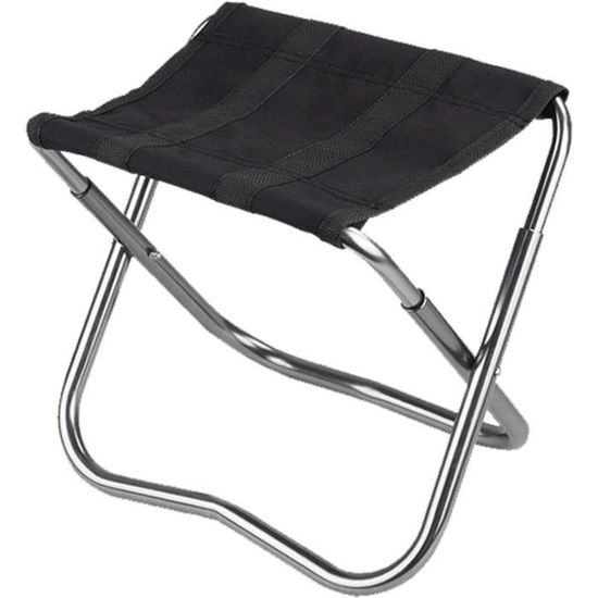 Tabouret Pliant Portable De Camping - Pliable, Avec Sac, Supporte 200kg - Pour Rando, Pêche, Jardin