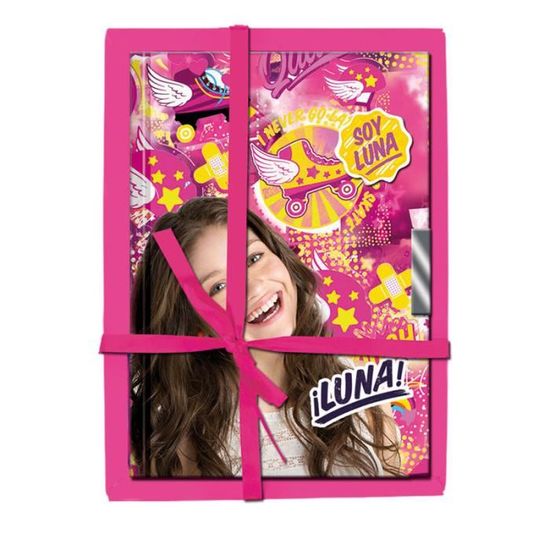 Coffret Papeterie Soy Luna - 100 Pièces : Stickers, Cahier, Crayons, Stylos, Badges - Idéal Dès 7 Ans