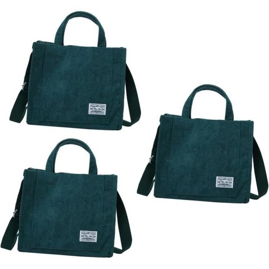 Petit Sac à Bandoulière Femme En Velours Côtelé - 3 Sangles Amovibles, Compartiment Zippé, Dimensions 27x16x9 Cm - 4