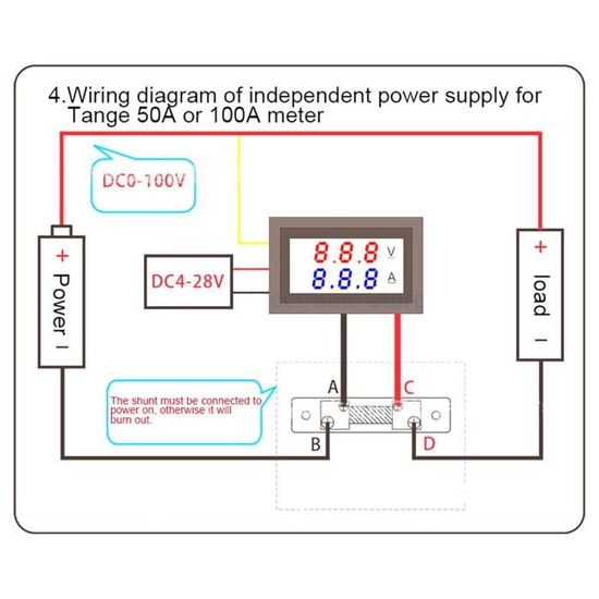 VOLT-Compteur De Moniteur D'énergie électrique, Ampèremètre, Voltmètre