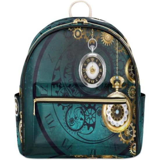 Sac à Dos Rétro Imperméable Pour Femme - Format Messenger, Toile, Noir, Petit Modèle