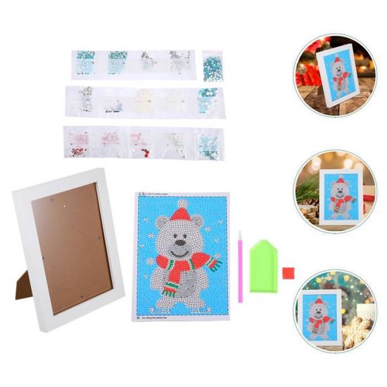 1 Ensemble Kits de dessin de diamant pour enfants de Noël affiche - poster decoration murale - tableau - cadre photo - sticker
