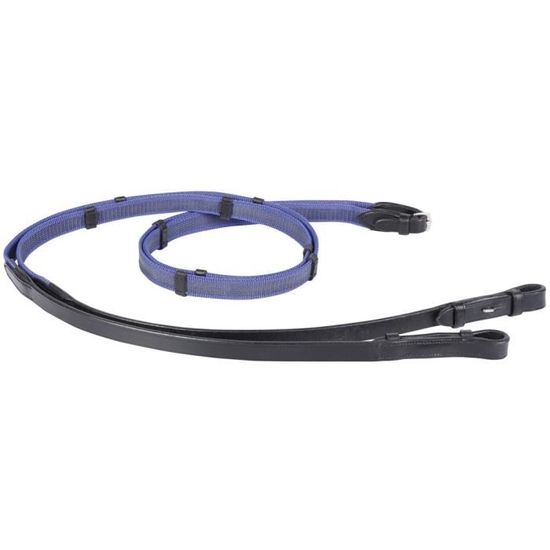 Redini In Gomma HORZE Con Inserti In Pelle E Acciaio - Fine Prise - Taglia Full, Colore Nero - Per Equitazione, Presa Sicura