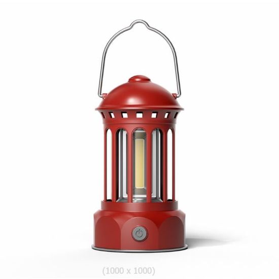 Lampe Torche Lanterne Rouge 13 LED - Alimentée Par Piles D - Idéale Camping, Secours, Décoration