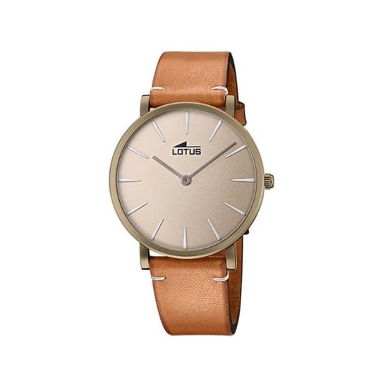 Montre lotus femme bracelet cuir clearance