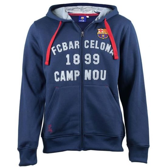Collection Officielle Taille Homme Fc Barcelone Veste Sweat Capuche Barca