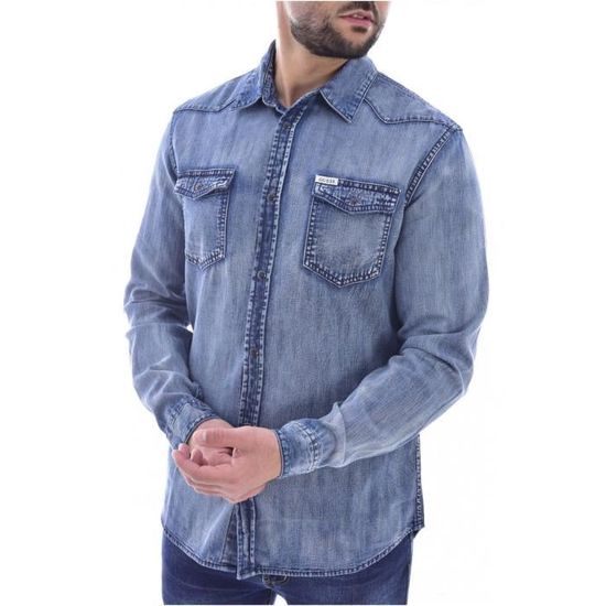 Chemise en jean best sale homme slim fit