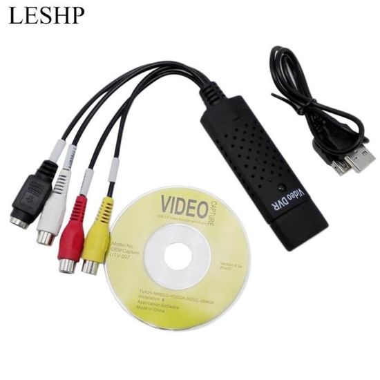 marque generique - Convertisseur VHS vers USB Adaptateur PC TV Audio Vidéo  DVD USB 2.0 WinXP / 2000 - Câble antenne - Rue du Commerce