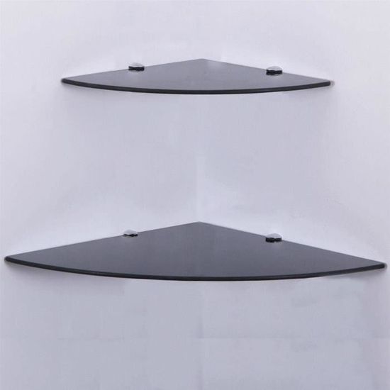 Étagère Douche Murale En Verre Trempé 50cm - Support Métal Charge 8kg
