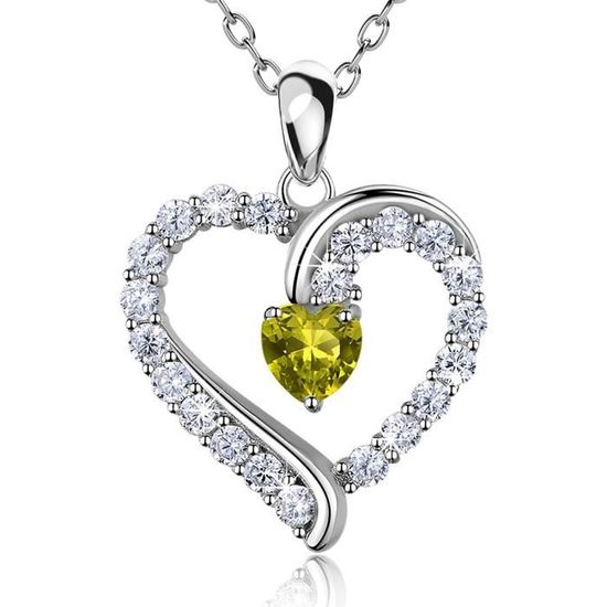 Pendentif Femme En Argent Sterling 925 Avec Pierre CZ 8 Mm - Pierre De Naissance - Élégant Et Neuf Avec étiquettes