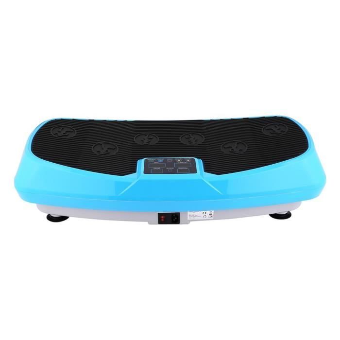 Plateforme vibrante - 250W - écrans LCD - avec 1 Resistance Bands - Bleu - Double moteur - Plug EU