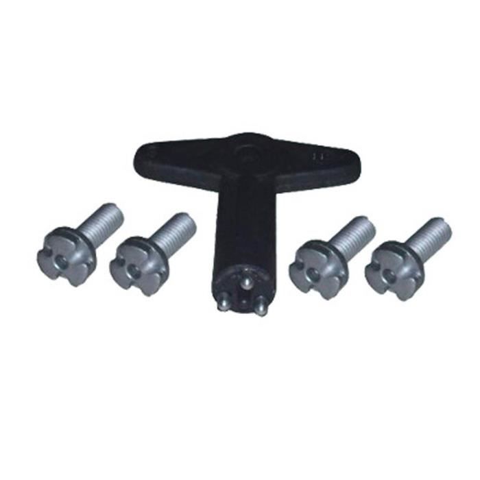 Twowinds - 7700422600 Kit vis + clé Fixation enjoliveur Megane Kangoo Clio Astra Corsa Meriva Vectra