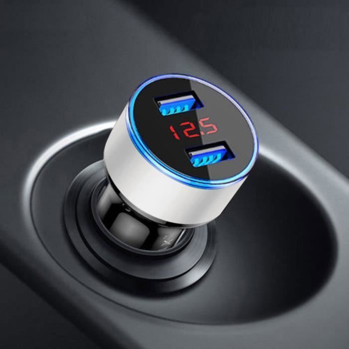 3.1A double USB Chargeur allume-cigare 2 Écran LCD Port 12-24 prise allume-cigare @DUO2762
