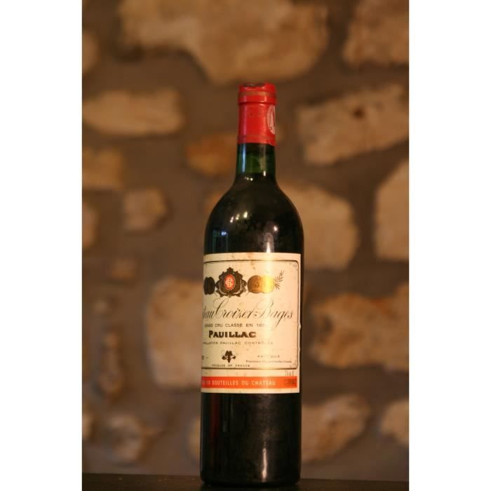 Vin rouge, Château Croizet Bages 1980 Rouge