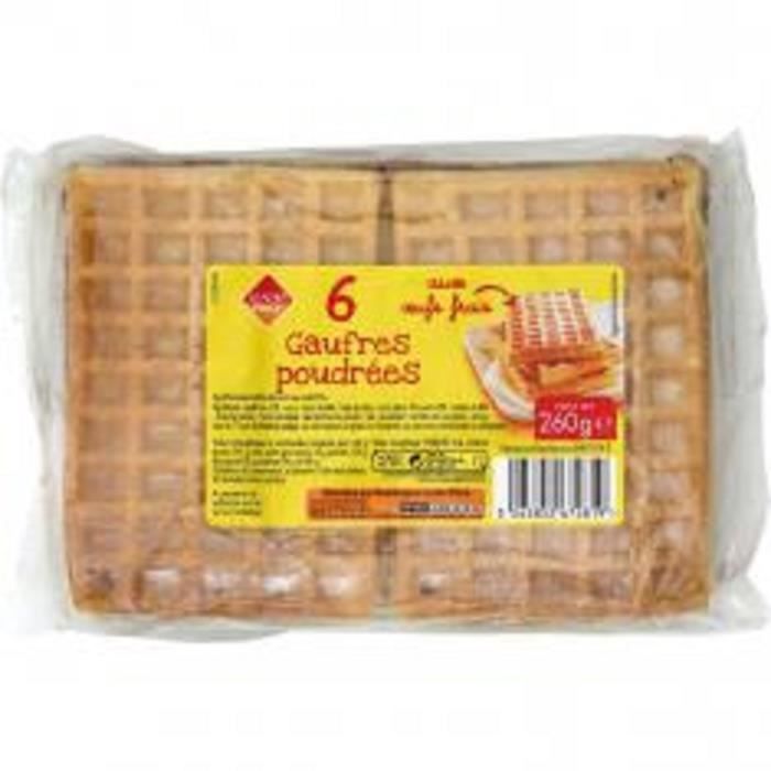 Gaufres poudrées aux œufs frais x6 - 260g