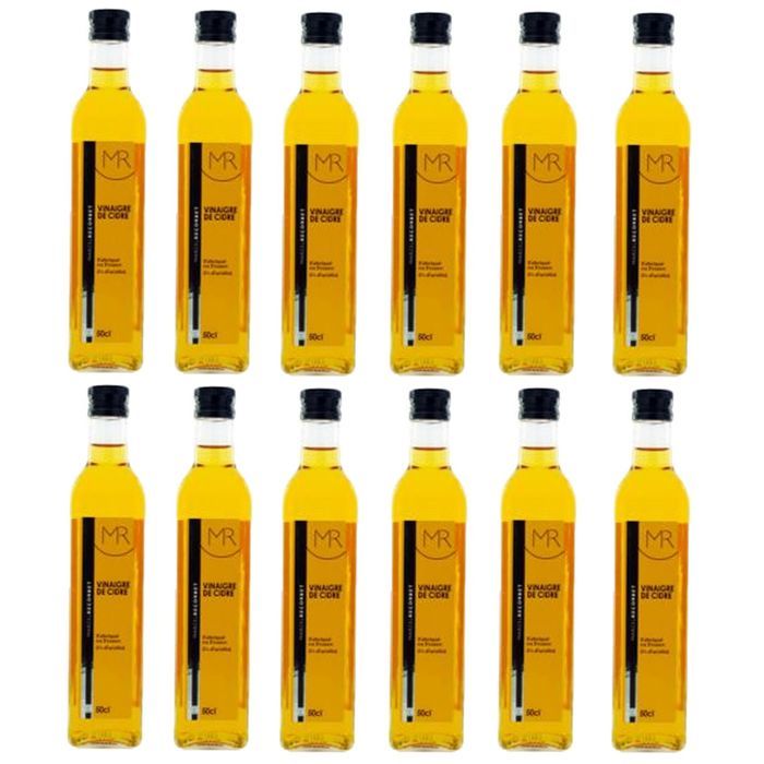 Lot 12x Vinaigre de cidre - Marcel Recorbet - bouteille 500ml