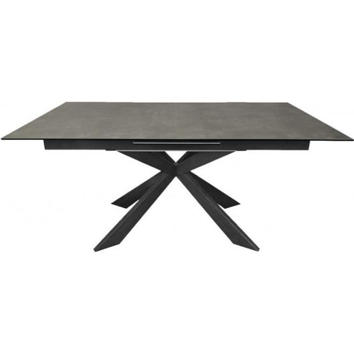 Table de repas extensible céramique gris anthracite - STARLIGHT
