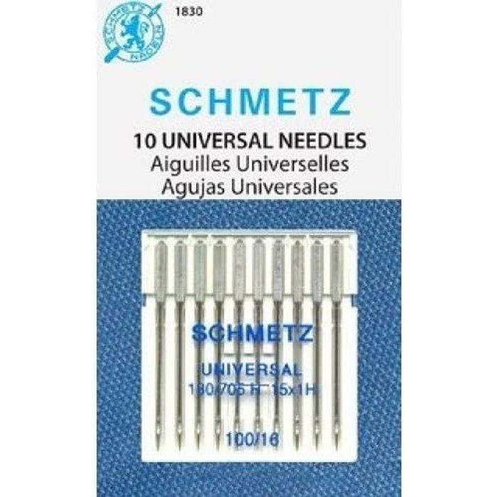 Schmetz Aiguilles pour machine à coudre, universelle, Taille 100/16, Paquet de 10 aiguilles