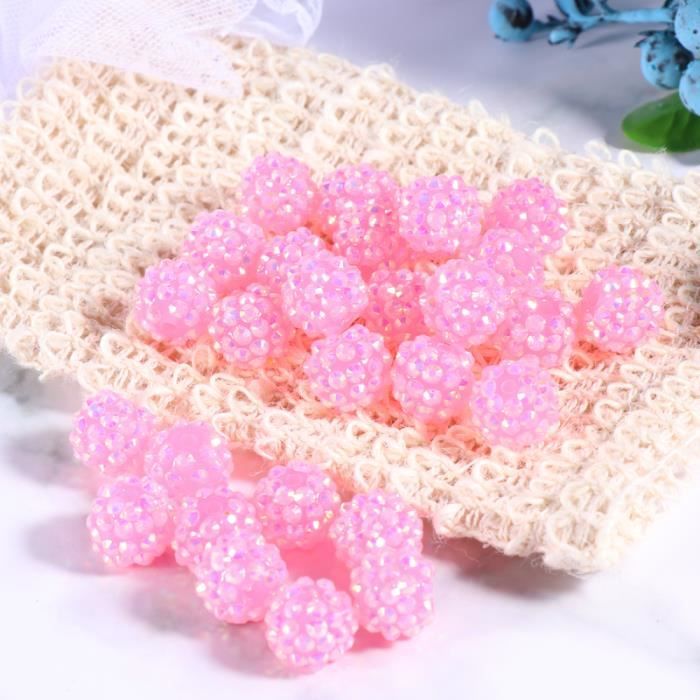 50 pièces diamants perles rondes rose artisanat matériel strass boule bricolage accessoire pour MEDICINE BALL - STRENGTH BALL