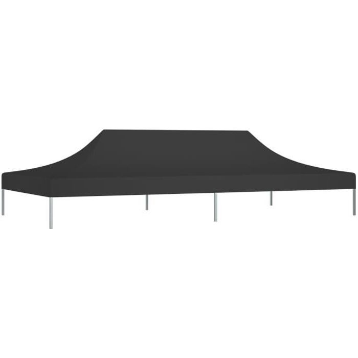 Bonne qualité - Toit de tente de réception - Toile de Tonnelle 6x3 m Noir 270 g-m² Pour Extérieur Terrasse Jardin Patio @1294 :