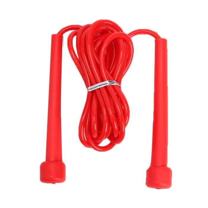 Adultes PVC portant sauter corde corde vitesse Fitness aérobie saut réglable boxe sauter Sport corde - Modèle: Rouge - HSJSTSA02197
