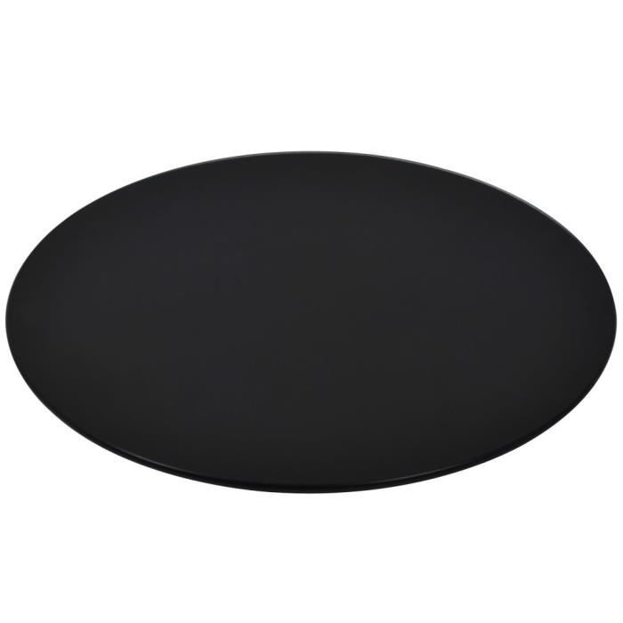 Plateau de Table Dessus de Table Rond Verre Trempé 900 mm