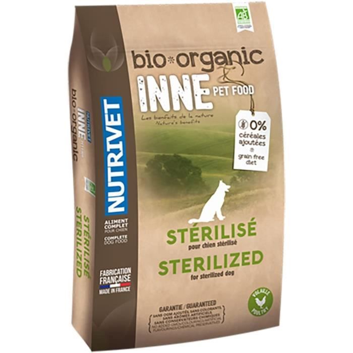 Nourriture pour chiens Nutrivet INNE PET FOOD Aliment Complet Bio pour Chien Stérilisé 3 kg 36440