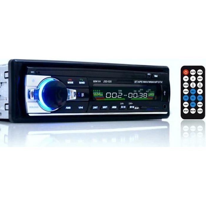 Autoradio MP3/Bluetooth/USB 12V + Télécommande