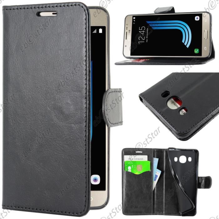 ebestStar ® pour Samsung Galaxy J5 2016 SM-J510F - Housse Portefeuille Support, Couleur Noir
