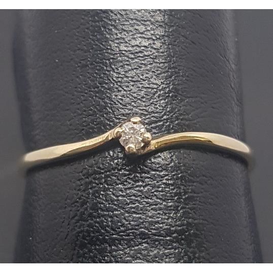 Bague Diamant Solitaire en Or Jaune 375ème