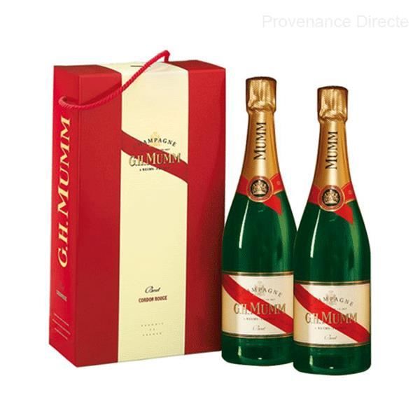 Coffret champagne 2 bouteilles de Mumm Cordon Rouge Brut
