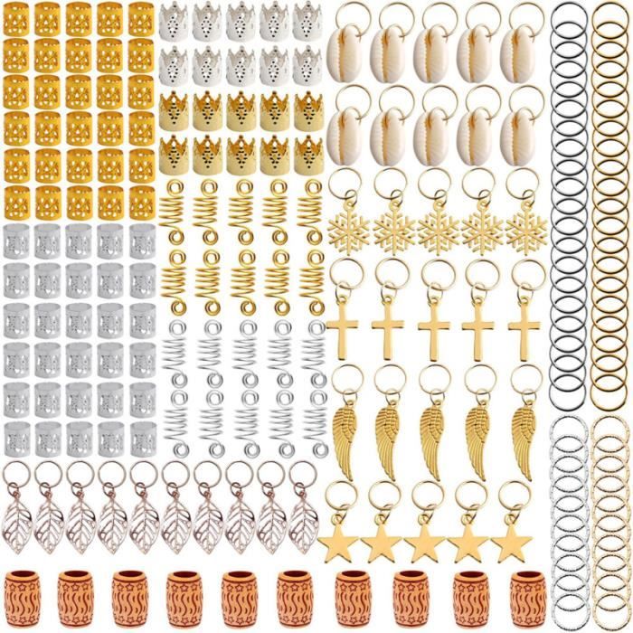 210pcs anneaux de dreadlocks de tube de pour les femmes de décor de TATOUAGES - BIJOUX DE CORPS - BIJOUX DE
