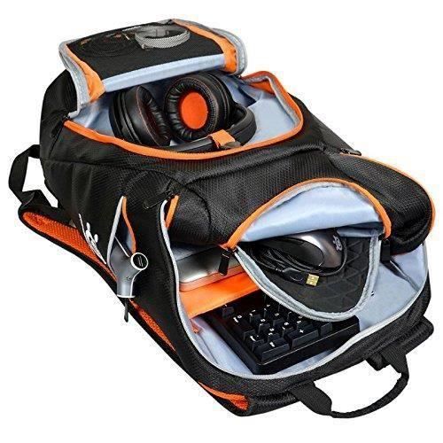 Port Designs 202381 Sac à dos pour Ordinateur Portable 17- Noir/Orange
