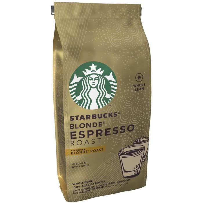 LOT DE 4 - STARBUCKS : Dark blonde espresso Roast café en grains 200 g