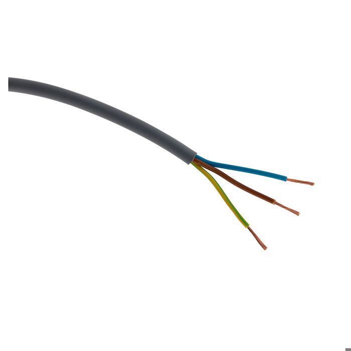 Câble d'alimentation électrique HO5VV-F 3G2,5 Gris - 50m
