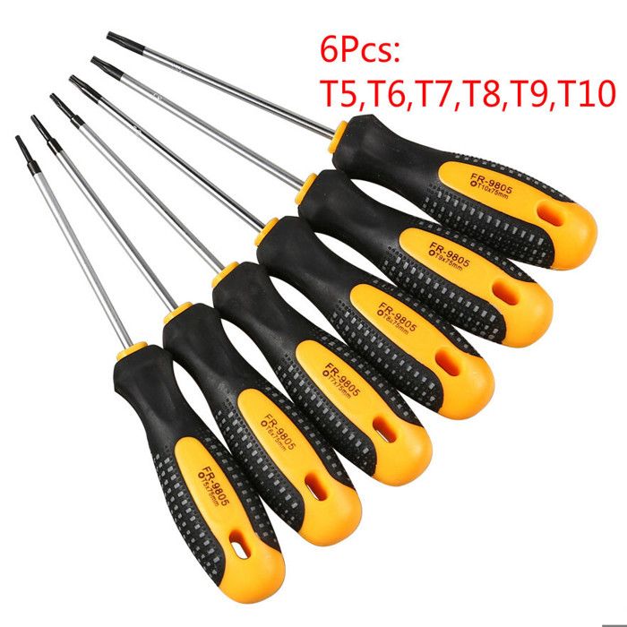 18 Pièces Tournevis Torx Mini Magnétique Torx Flathead Phillips Petits Tournevis Brucelles Avec T2 T3 T4 T5 T6 T7 T8 T9 T10 Pour Xbox Ordinateur Telephone Montre Bijoutiers 91464916
