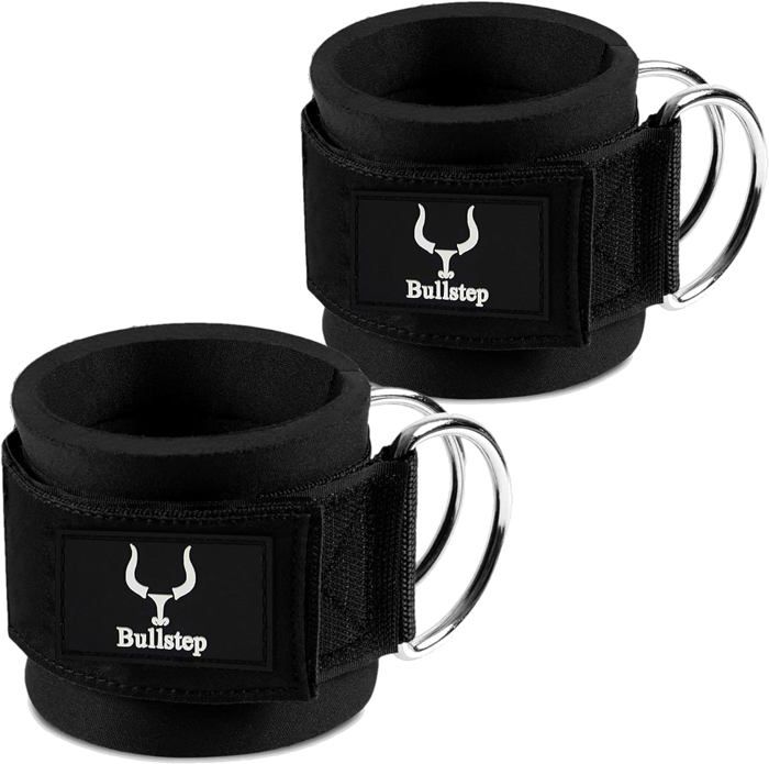 Sangle De Cheville Avec Anneau En D – Pour Cuisse Et Jambe – Haltérophilie, Musculation – Nylon Extra épais, Velcro Réglable – Bleu, Noir, Rose