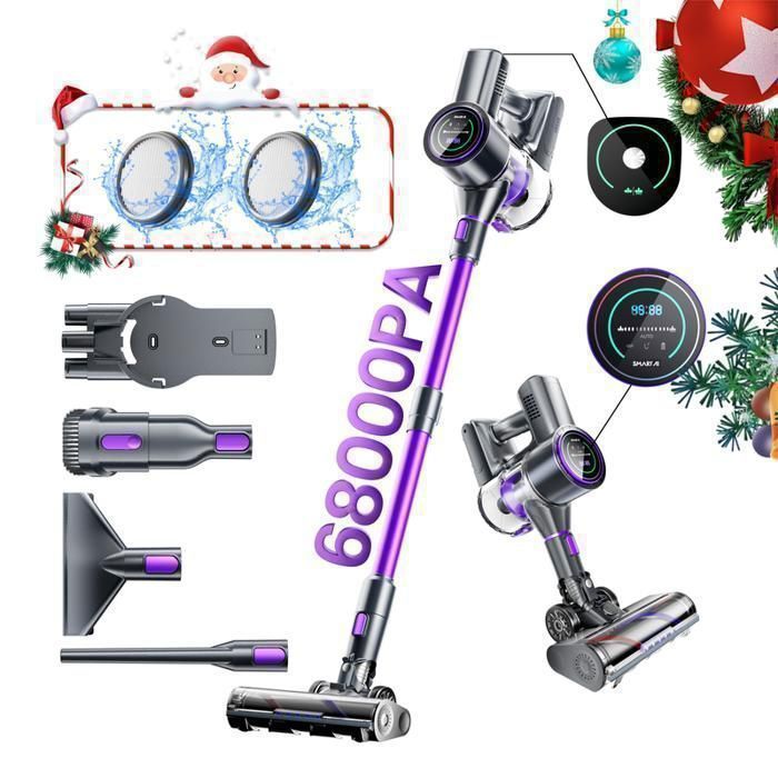 Aspirateur balai sans fil - SMARTAI - P40 - 68 000Pa / 600W - 60 min autonomie - Collecteur 13L - Smartai