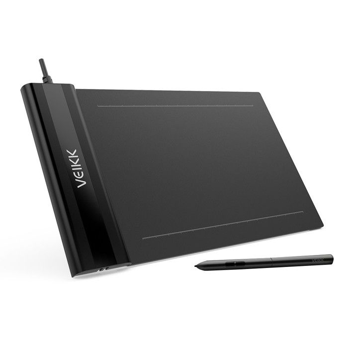 Tablette Graphique VEIKK VK1060PRO V2 - 10x6 Pouces, Stylet Sans Pile 8192 Niveaux, Compatible Windows/Mac