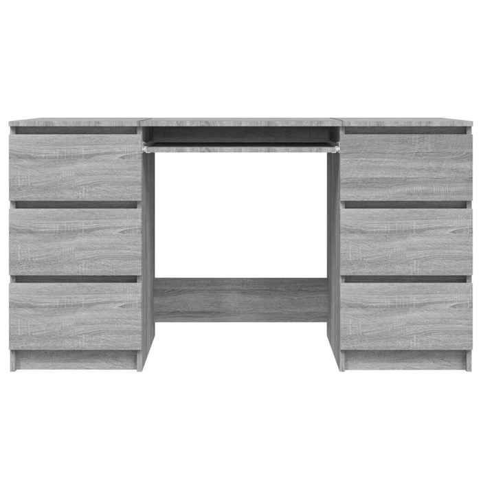 Bon plan Bureau - JILI HOT - Bureau Sonoma gris 140x50x77cm - Bois dingénierie - Pour Bureau/chambre Thome7722226