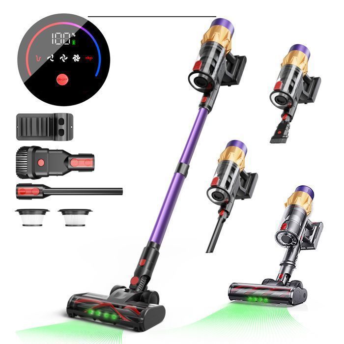 Aspirateur Balai Sans Fil - BLOSSOM - 550W - 50Kpa - 60Min - Capacité 15L - Violet