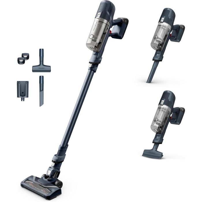 X-Pert 6.60 Aspirateur Balai Sans Fil Léger 100W 45Min Tous Sols LED Bleu Rh6831Eo - Rowenta