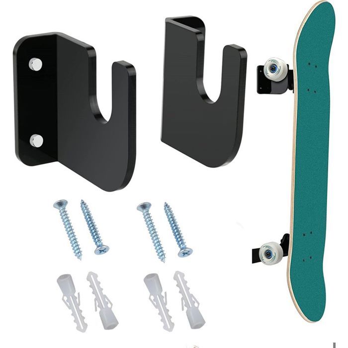 1 Paire De Support Mural Pour Wakeboards De Planche Roulettes Support 1-paire-de-support-mural-pour-wakeboards-de-planche-roulettes-support