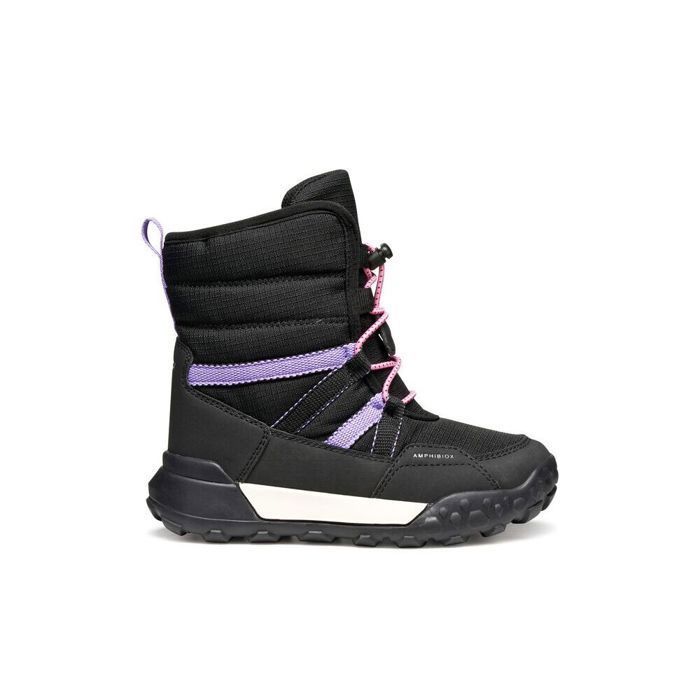 Bottes d'hiver bébé fille Geox Trekkyup ABX black/lilac